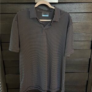 Black and White Striped Men's Shirt